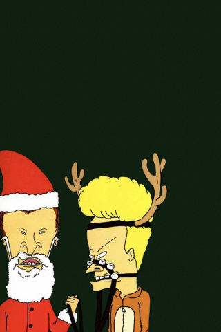 Обои Beavis And Butt-Head Christmas 320x480