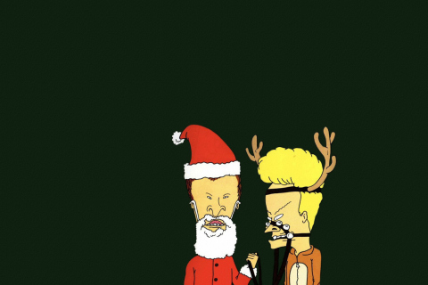Обои Beavis And Butt-Head Christmas 480x320