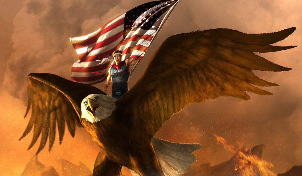 Fondo de pantalla USA President on Eagle 1024x600