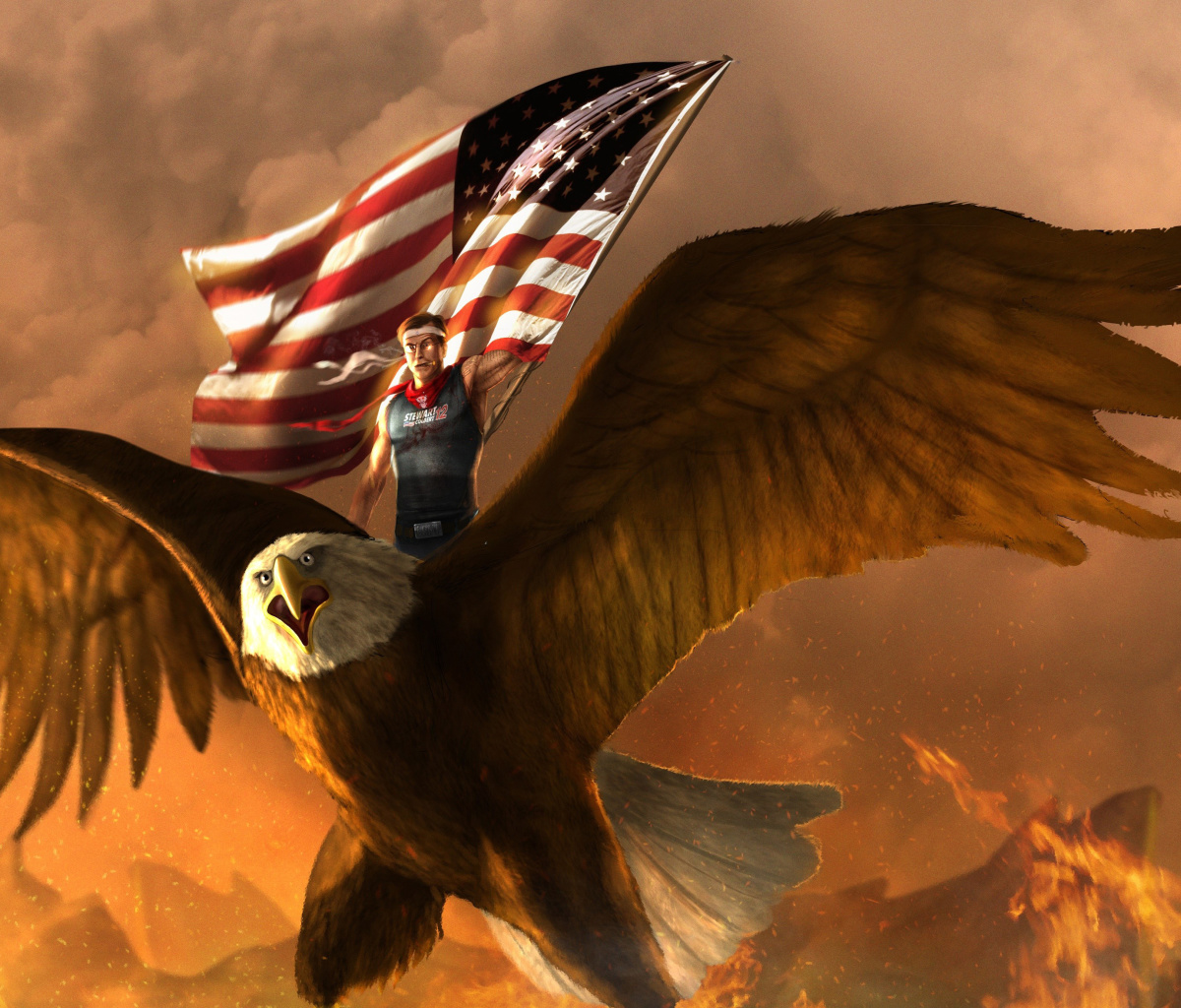 Fondo de pantalla USA President on Eagle 1200x1024