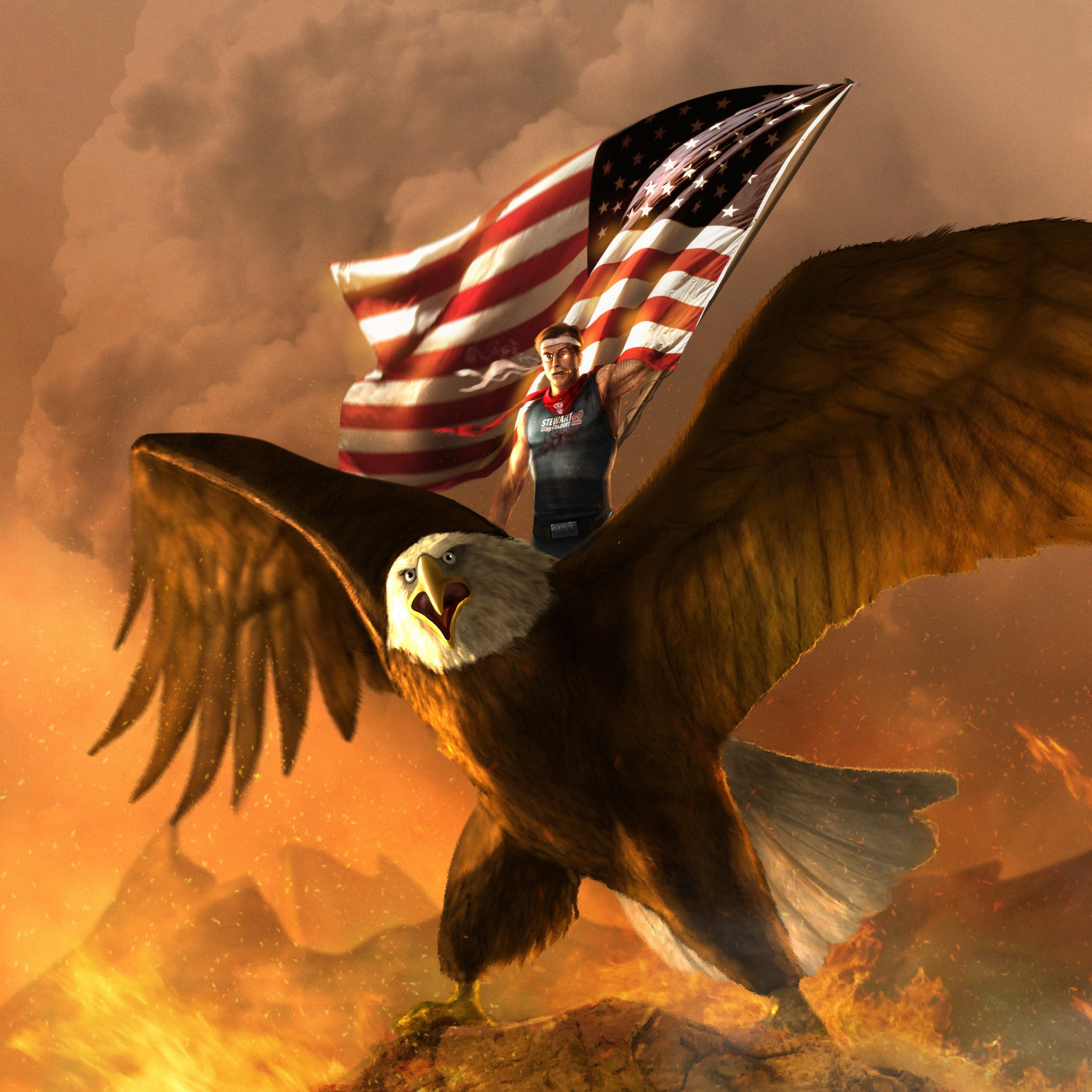 Sfondi USA President on Eagle 2048x2048