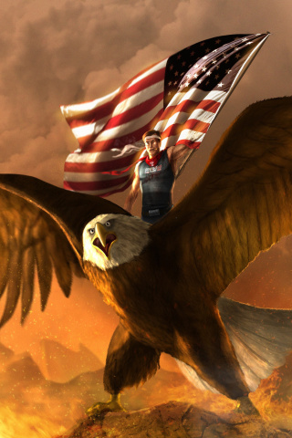 Fondo de pantalla USA President on Eagle 320x480