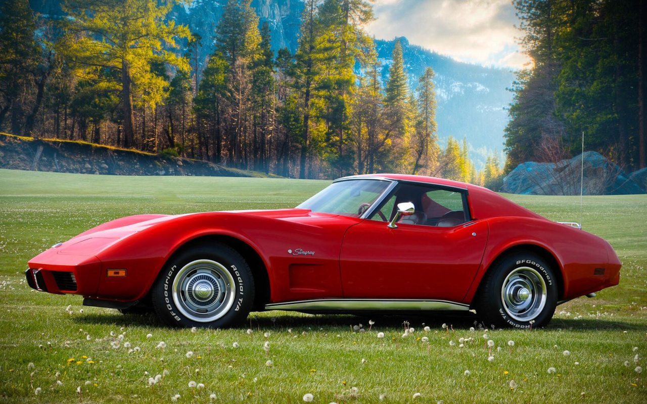 Обои Classic Corvette C3 1977 1280x800