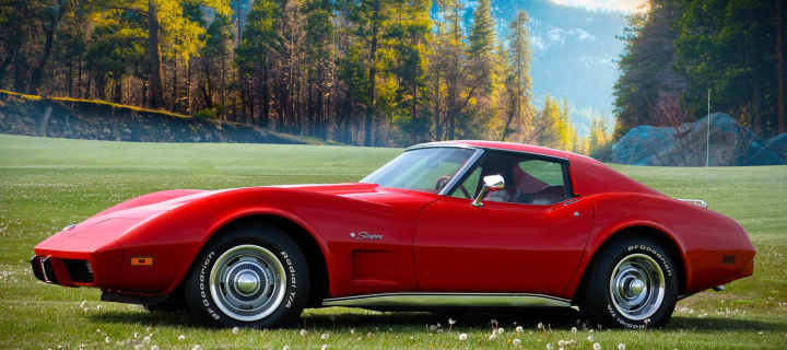 Sfondi Classic Corvette C3 1977 720x320