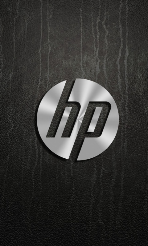 Обои HP Dark Logo 480x800
