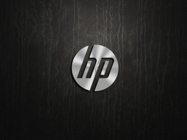 Обои HP Dark Logo 640x480