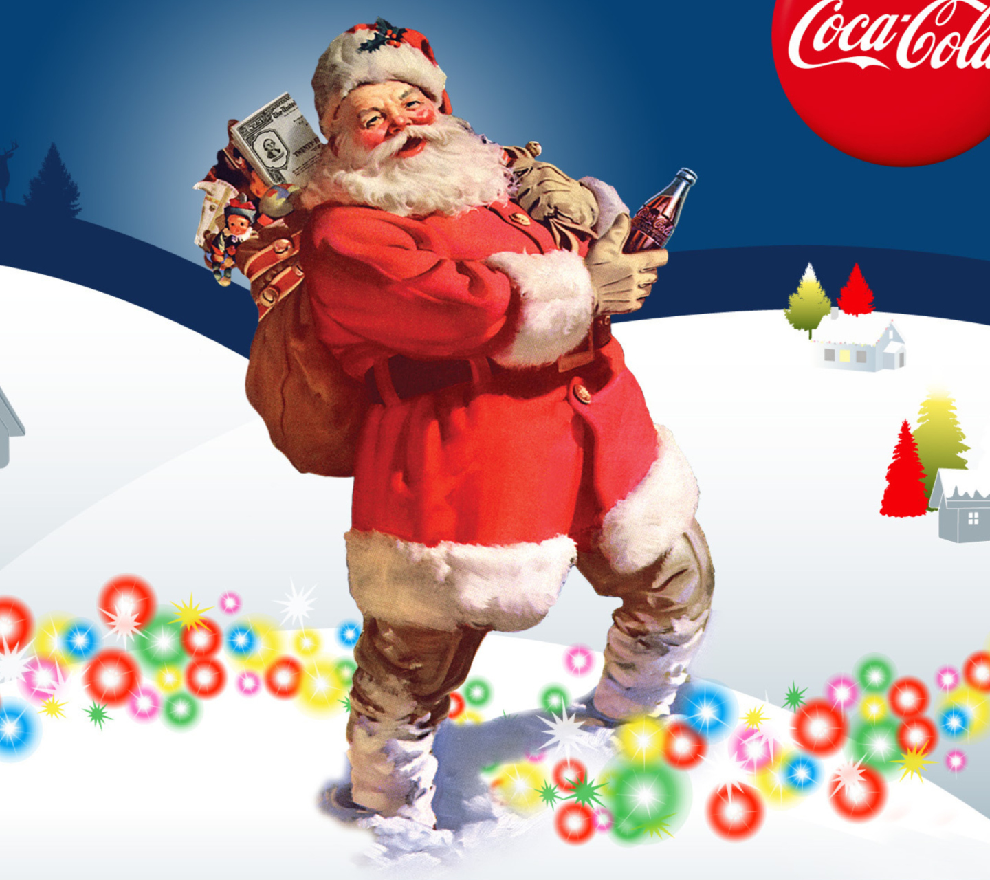 Fondo de pantalla Coke Christmas 1440x1280