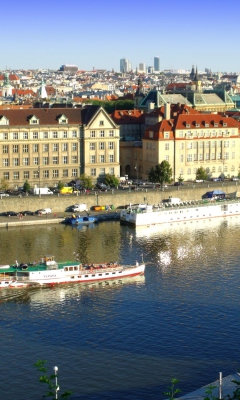 Prague Vltava wallpaper 240x400