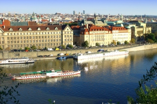 Prague Vltava Background for Android, iPhone and iPad