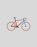 Das Bike Illustration Wallpaper 128x160