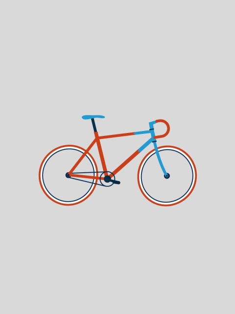 Обои Bike Illustration 480x640