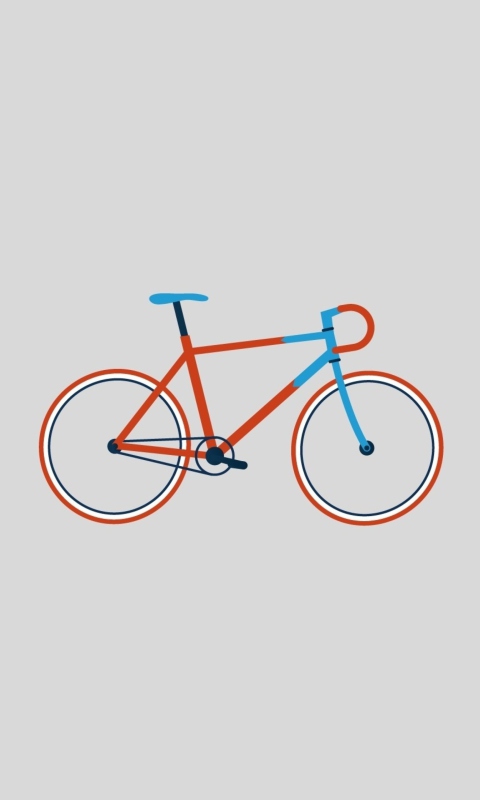 Das Bike Illustration Wallpaper 480x800