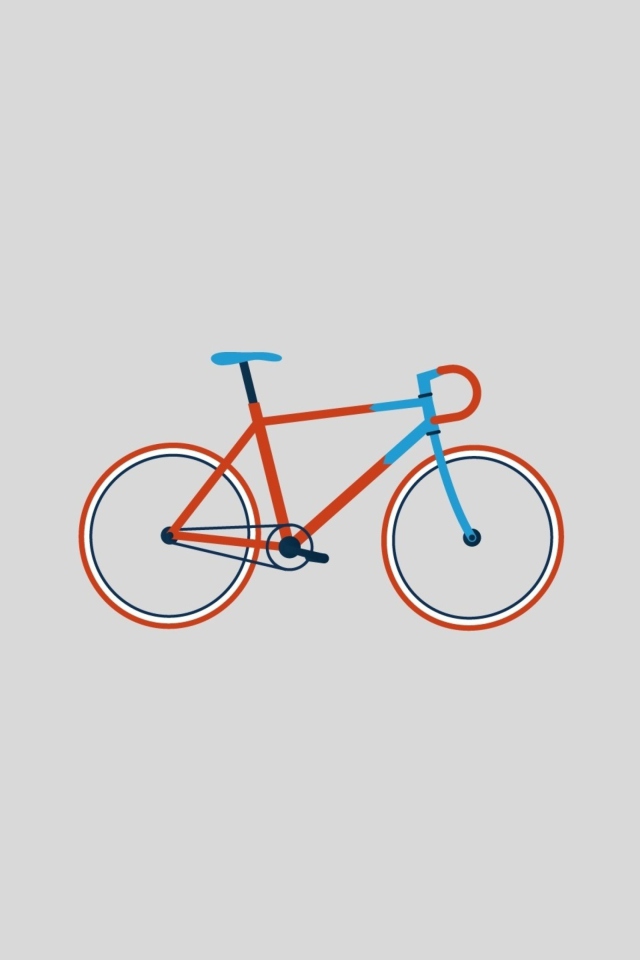 Bike Illustration wallpaper 640x960