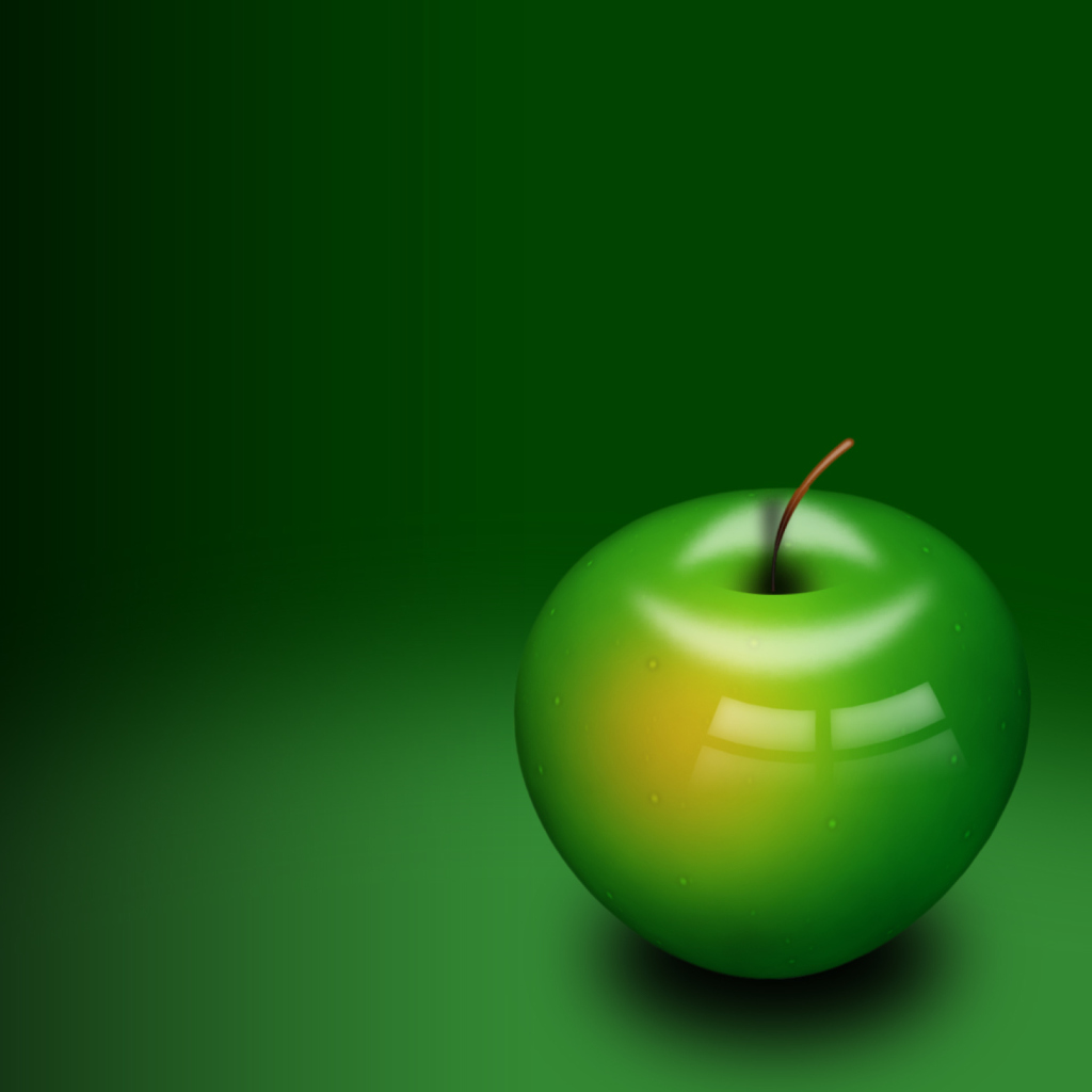 Fondo de pantalla Green Apple 1024x1024