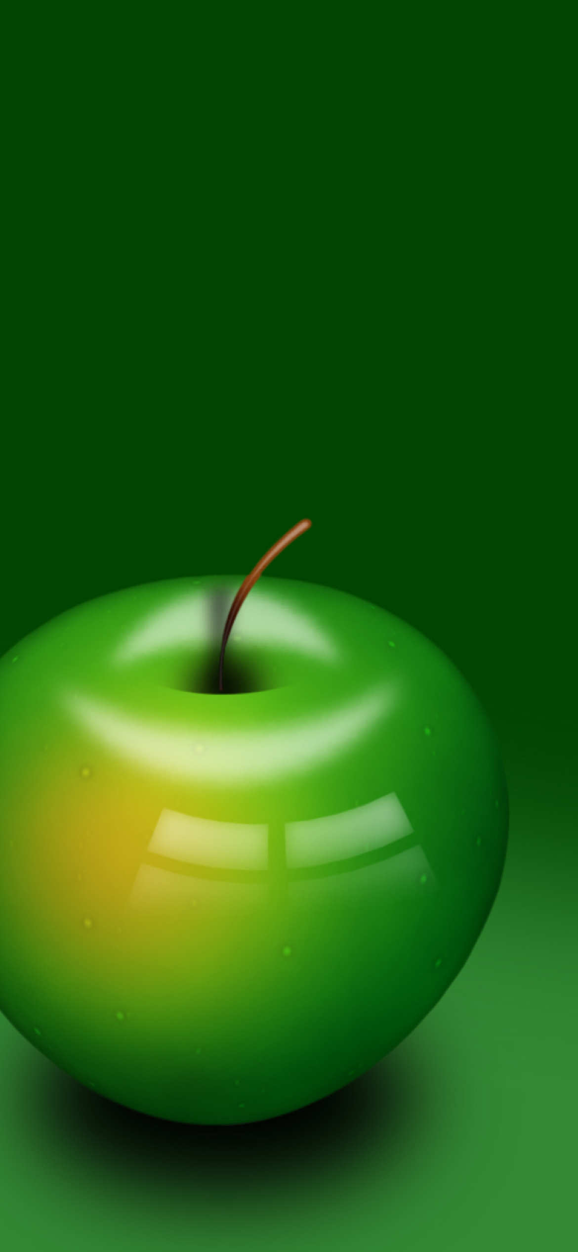 Fondo de pantalla Green Apple 1170x2532