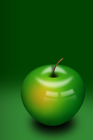 Screenshot №1 pro téma Green Apple 320x480