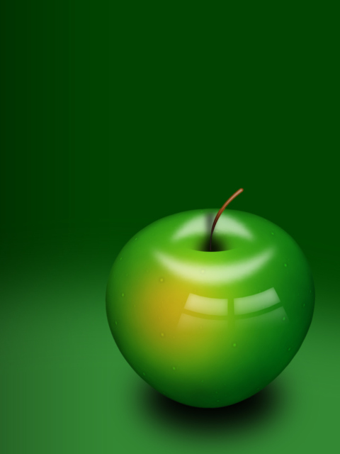 Fondo de pantalla Green Apple 480x640
