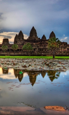 Fondo de pantalla Angkor Wat 240x400