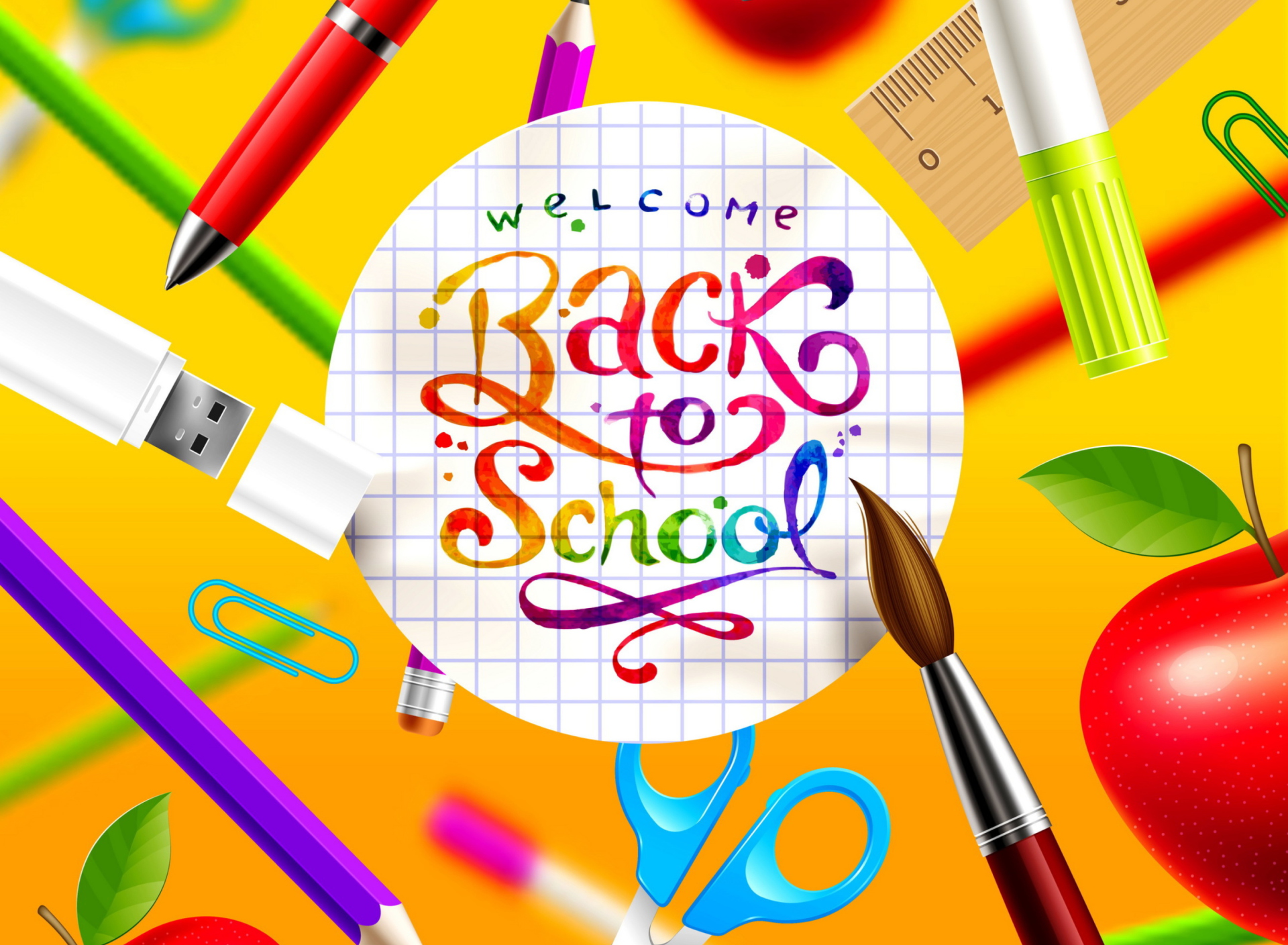 Fondo de pantalla Back to School 1920x1408