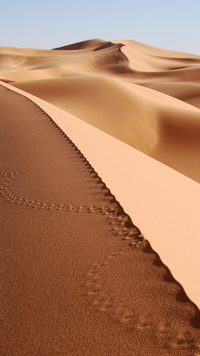 Обои Desert Dunes In Angola And Namibia 640x1136