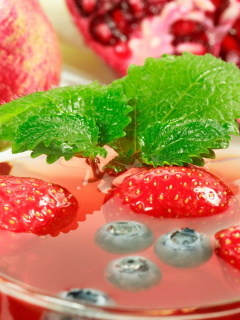 Screenshot №1 pro téma Hot Strawberry Cider 240x320