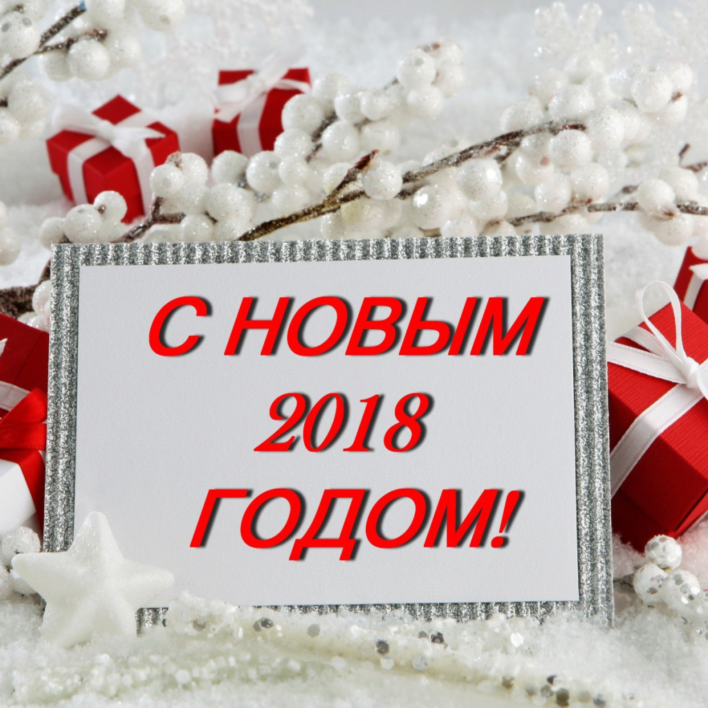 Sfondi Happy New 2018 Year 1024x1024
