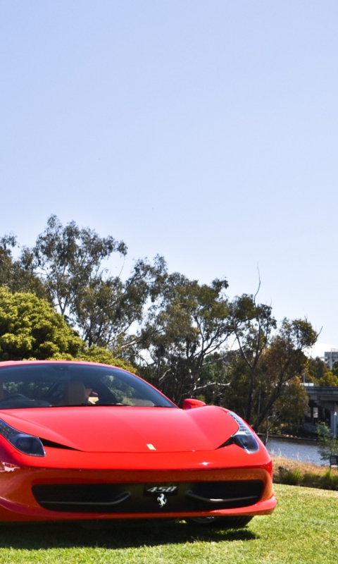 Fondo de pantalla Red Ferrari 480x800