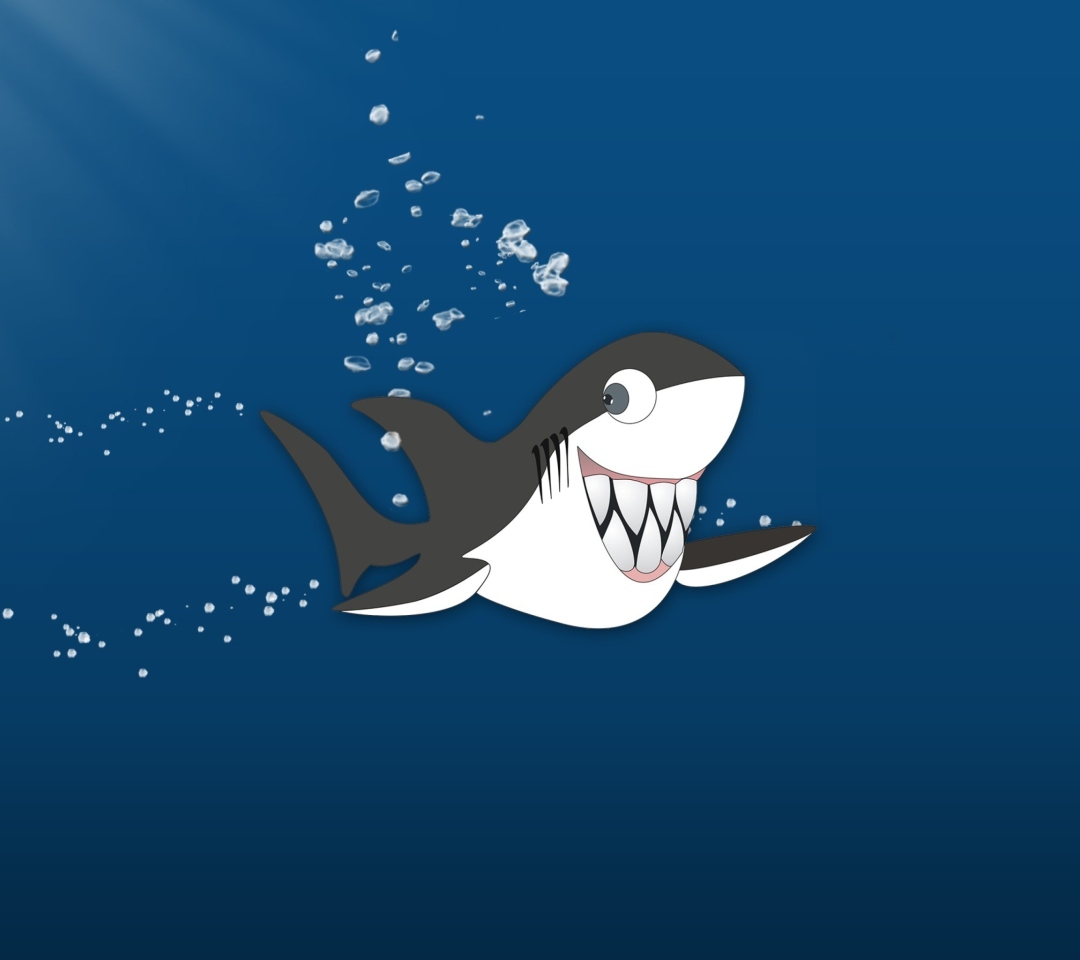 Das Funny Shark Wallpaper 1080x960