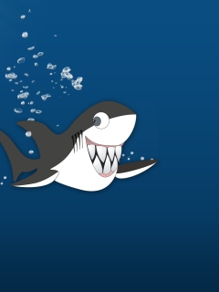 Обои Funny Shark 240x320