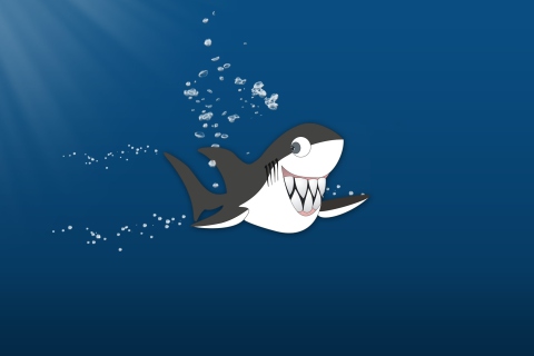 Fondo de pantalla Funny Shark 480x320