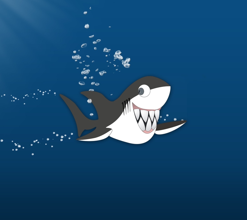 Das Funny Shark Wallpaper 960x854