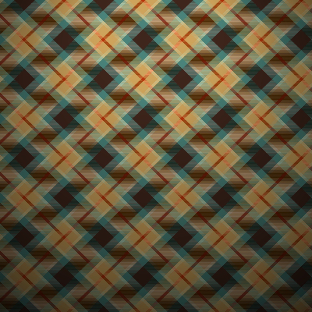 Обои Blue And Orange Plaid Pattern 1024x1024