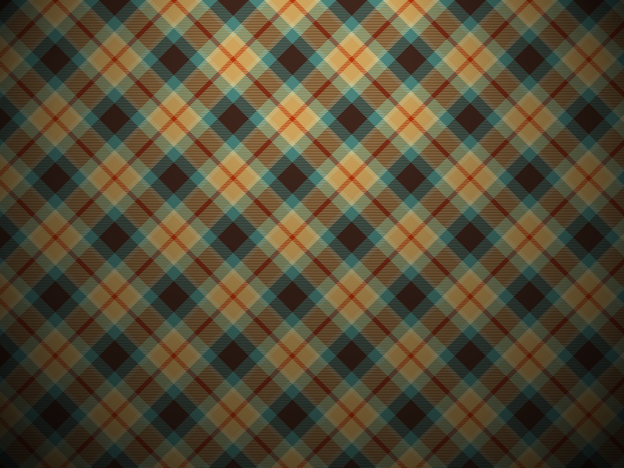 Das Blue And Orange Plaid Pattern Wallpaper 1280x960