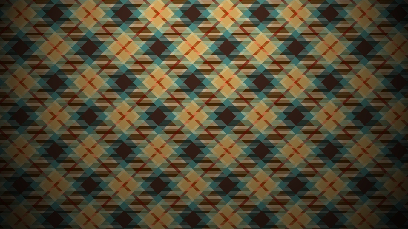 Das Blue And Orange Plaid Pattern Wallpaper 1366x768