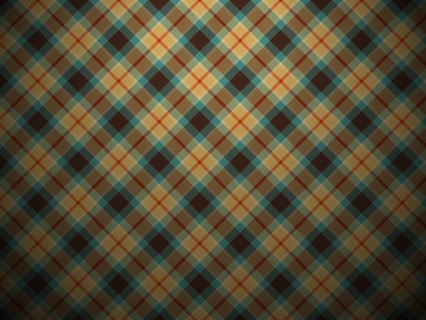 Blue And Orange Plaid Pattern wallpaper 1400x1050