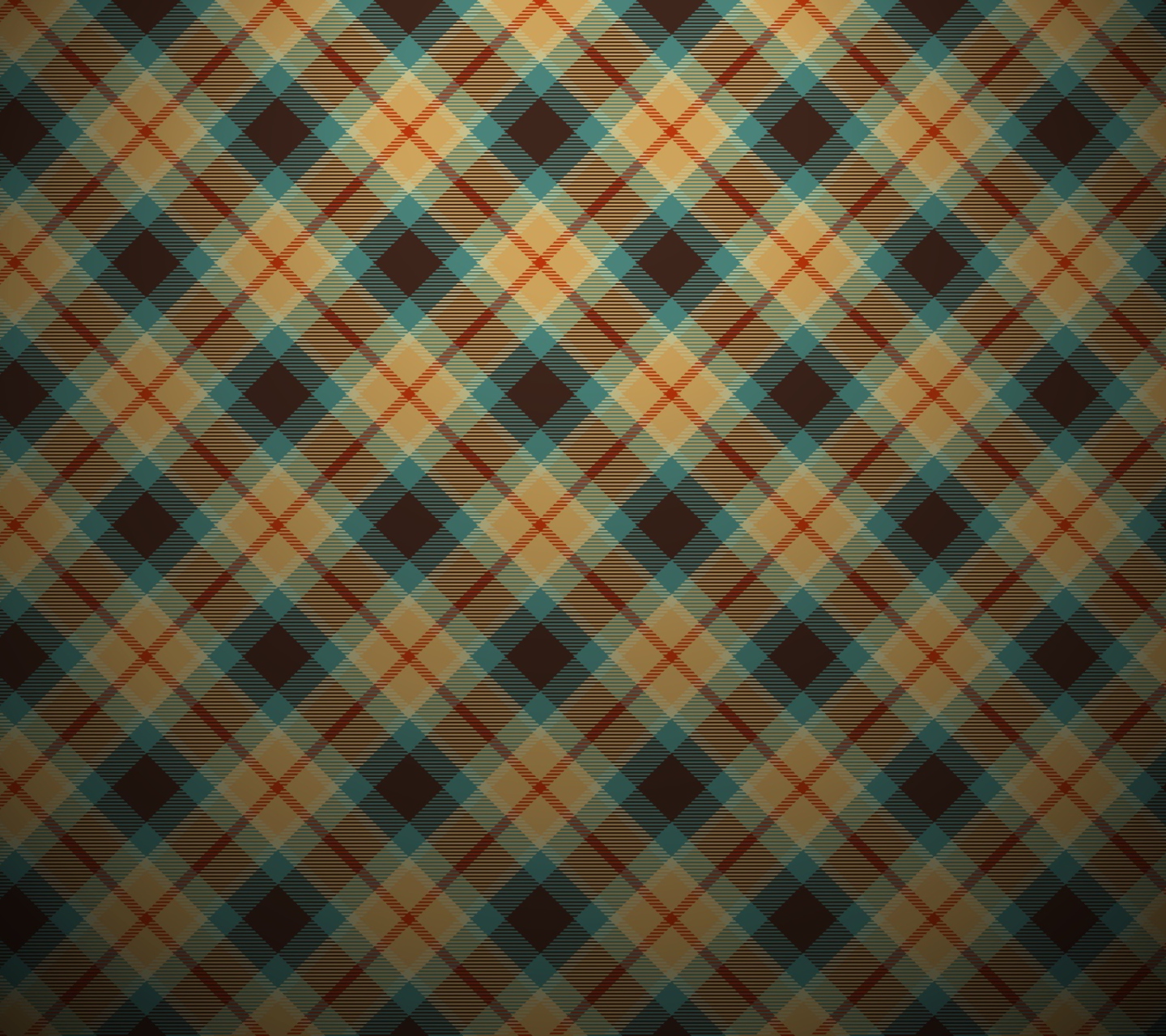 Sfondi Blue And Orange Plaid Pattern 1440x1280