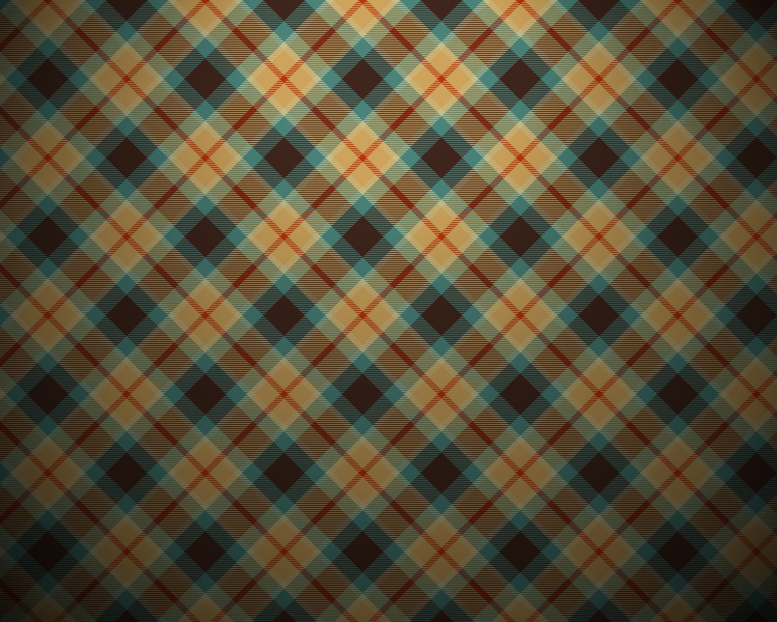 Sfondi Blue And Orange Plaid Pattern 1600x1280