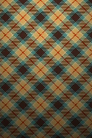 Das Blue And Orange Plaid Pattern Wallpaper 320x480