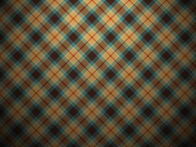 Das Blue And Orange Plaid Pattern Wallpaper 640x480