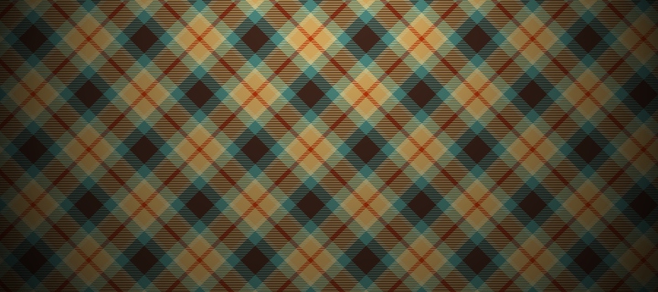 Das Blue And Orange Plaid Pattern Wallpaper 720x320