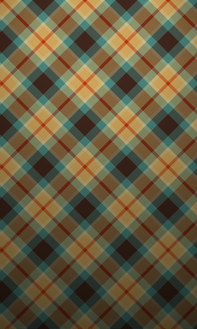 Sfondi Blue And Orange Plaid Pattern 768x1280