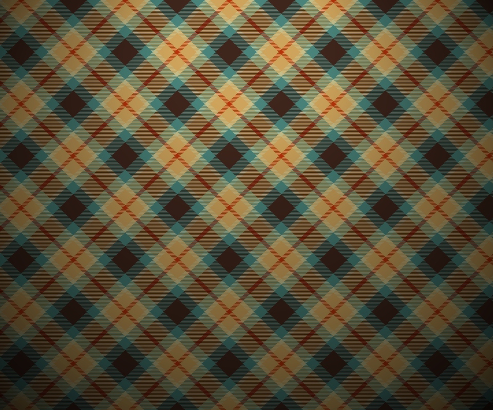 Das Blue And Orange Plaid Pattern Wallpaper 960x800