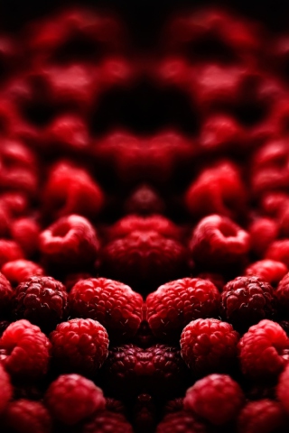 Raspberries wallpaper 320x480