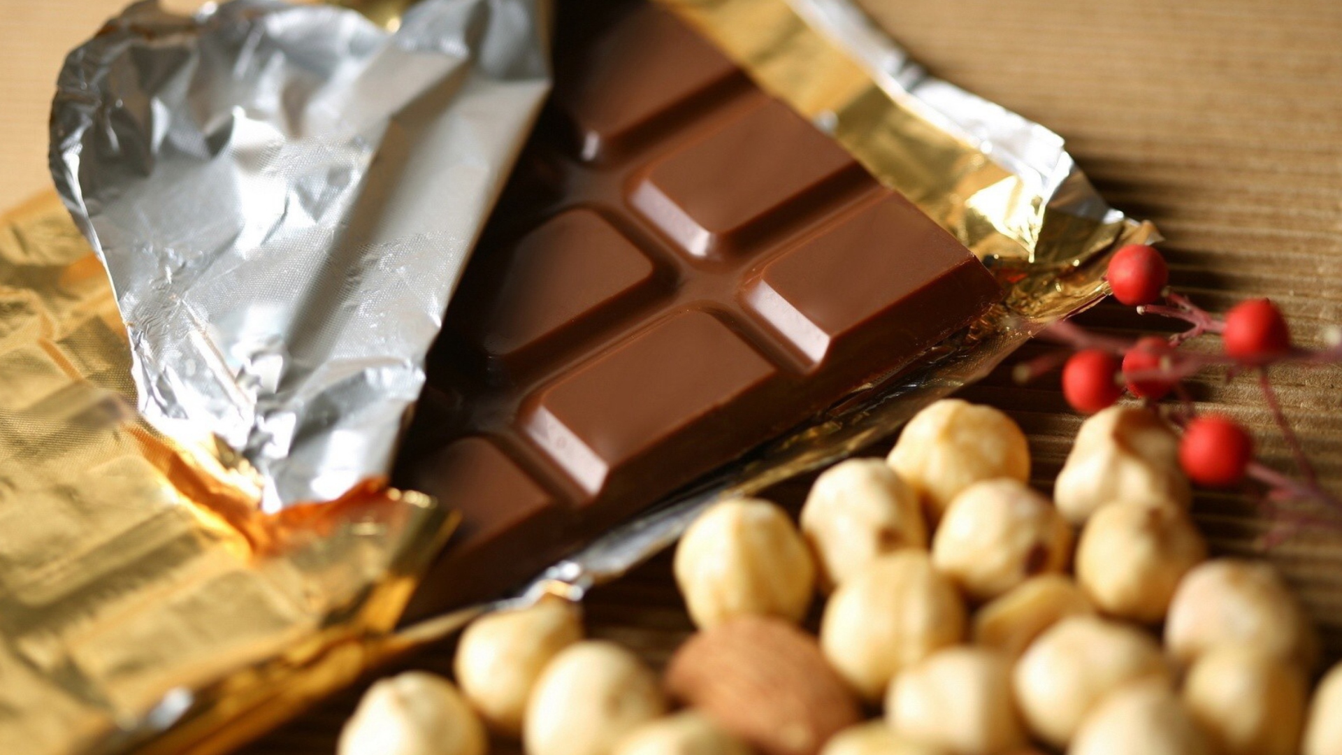 Chocolate And Nuts wallpaper 1920x1080