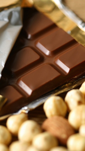 Chocolate And Nuts wallpaper 360x640