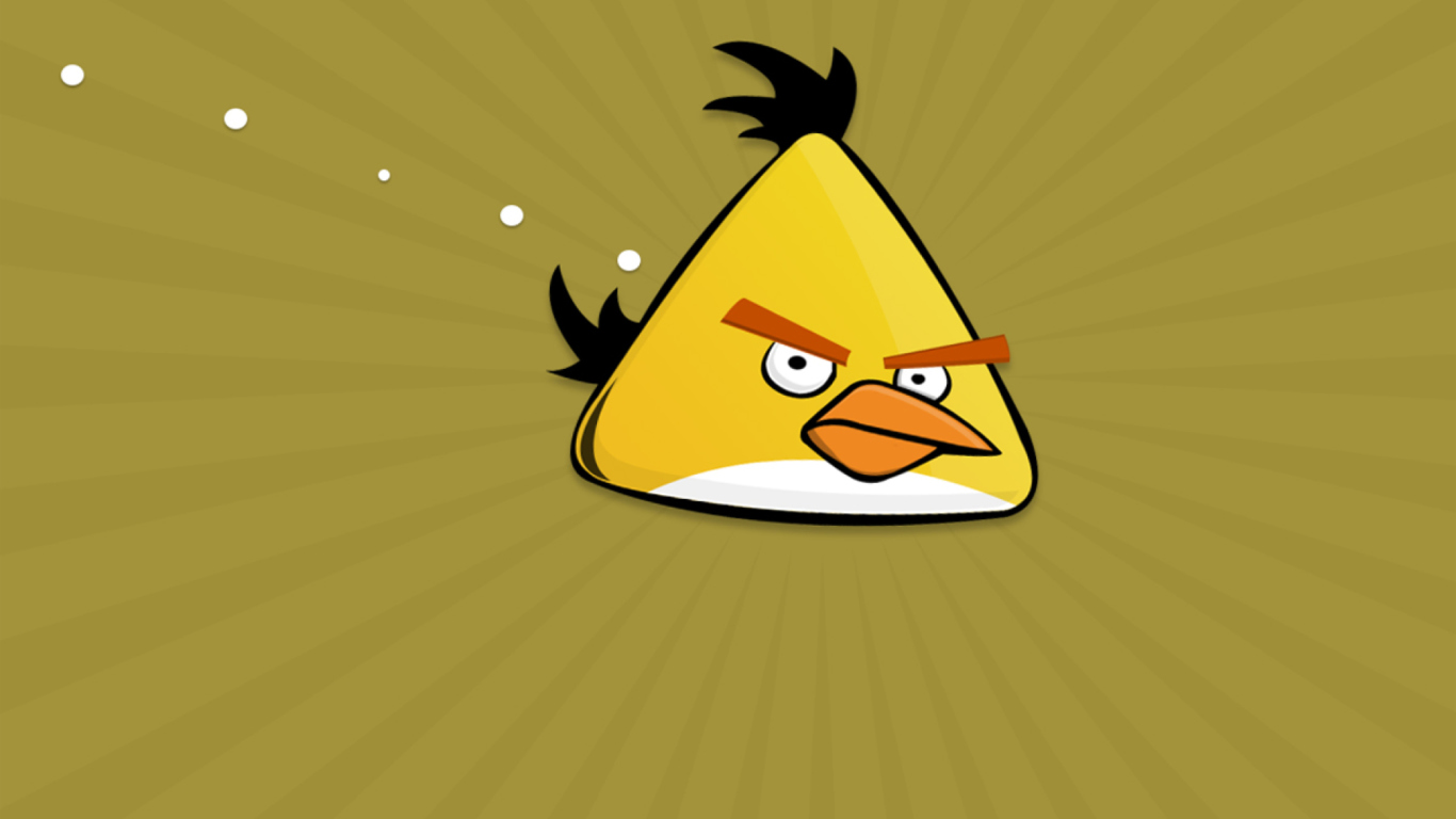 Fondo de pantalla Yellow Angry Bird 1366x768