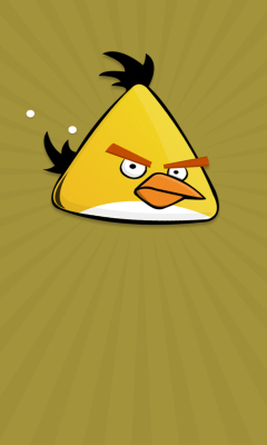 Обои Yellow Angry Bird 240x400