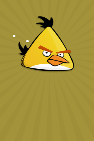 Обои Yellow Angry Bird 320x480