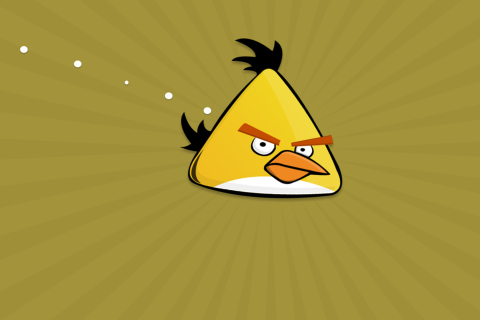 Das Yellow Angry Bird Wallpaper 480x320