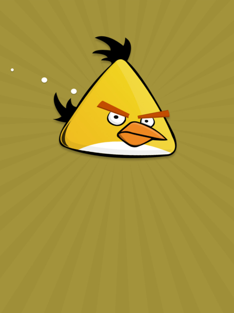 Обои Yellow Angry Bird 480x640